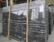 ورق های سنگ مرمر سیاه و سفید Portoro Black، صفحات سنگ مرمر سطح برای دیوارها / طبقه
