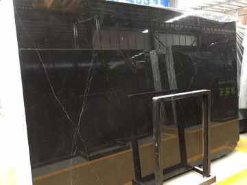 کاشی سنگ مرمر طبیعی Nero Marquina مالش سنگ مرمر حمام کاشی کف دوش