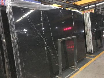 کاشی سنگ مرمر طبیعی Nero Marquina مالش سنگ مرمر حمام کاشی کف دوش