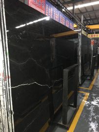 کاشی سنگ مرمر طبیعی Nero Marquina مالش سنگ مرمر حمام کاشی کف دوش