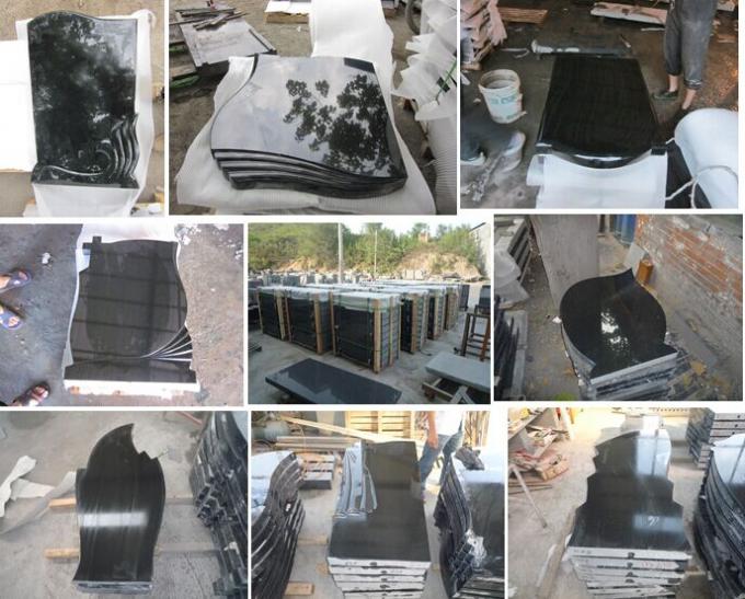 چینی Super Jet Hebei Black Granite برای گورستان